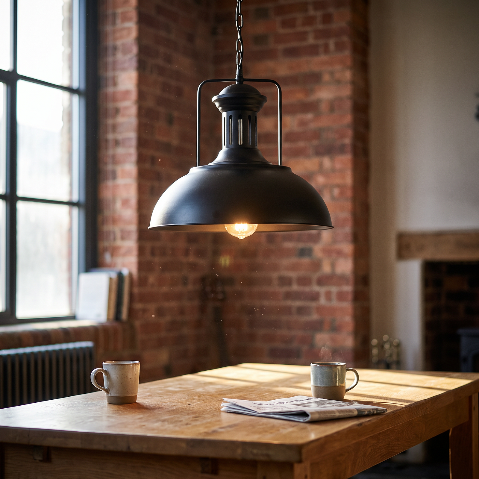 Ember Industrial Vintage Dome Pendant Light