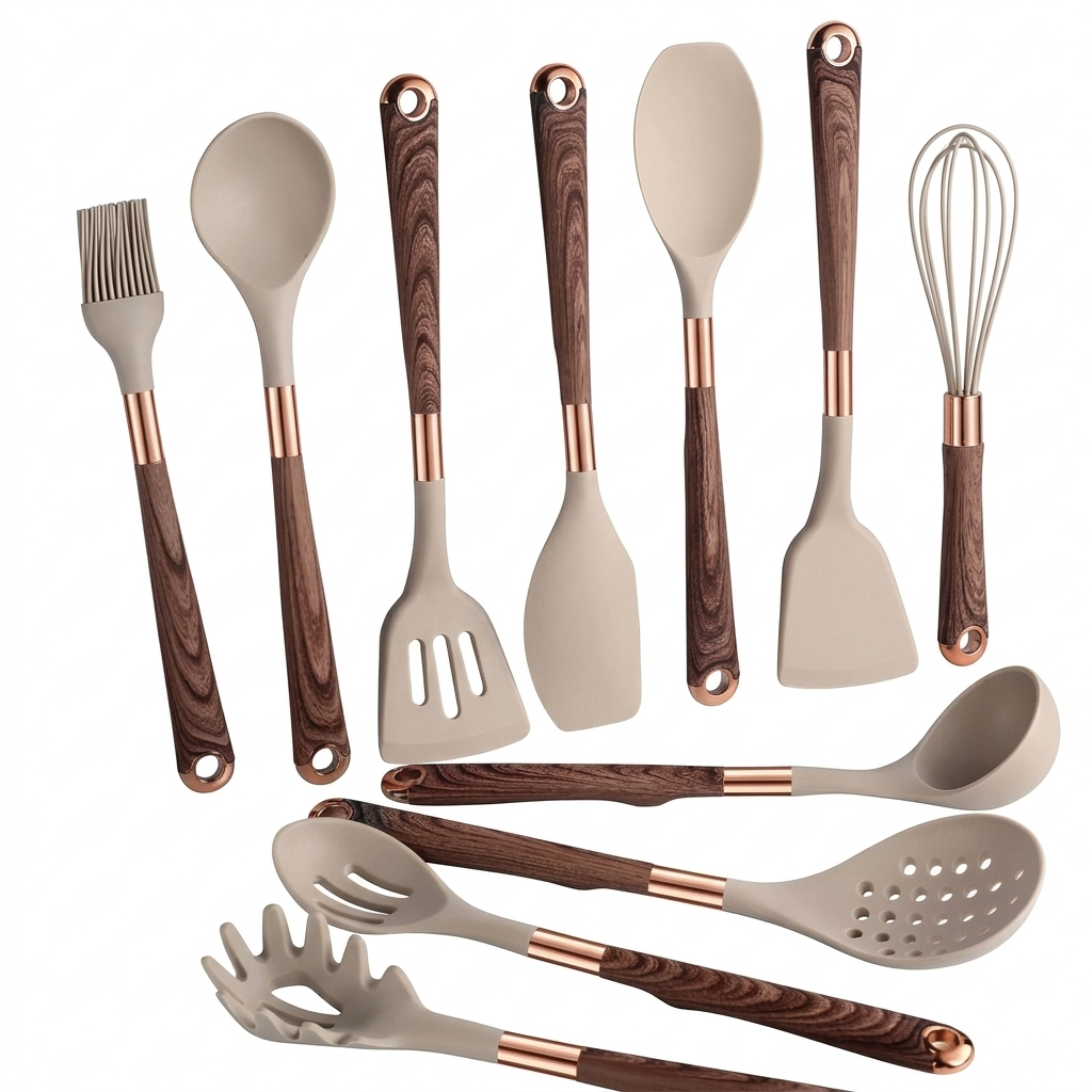 10 Piece Heat Resistant Silicone Cooking Utensils Set