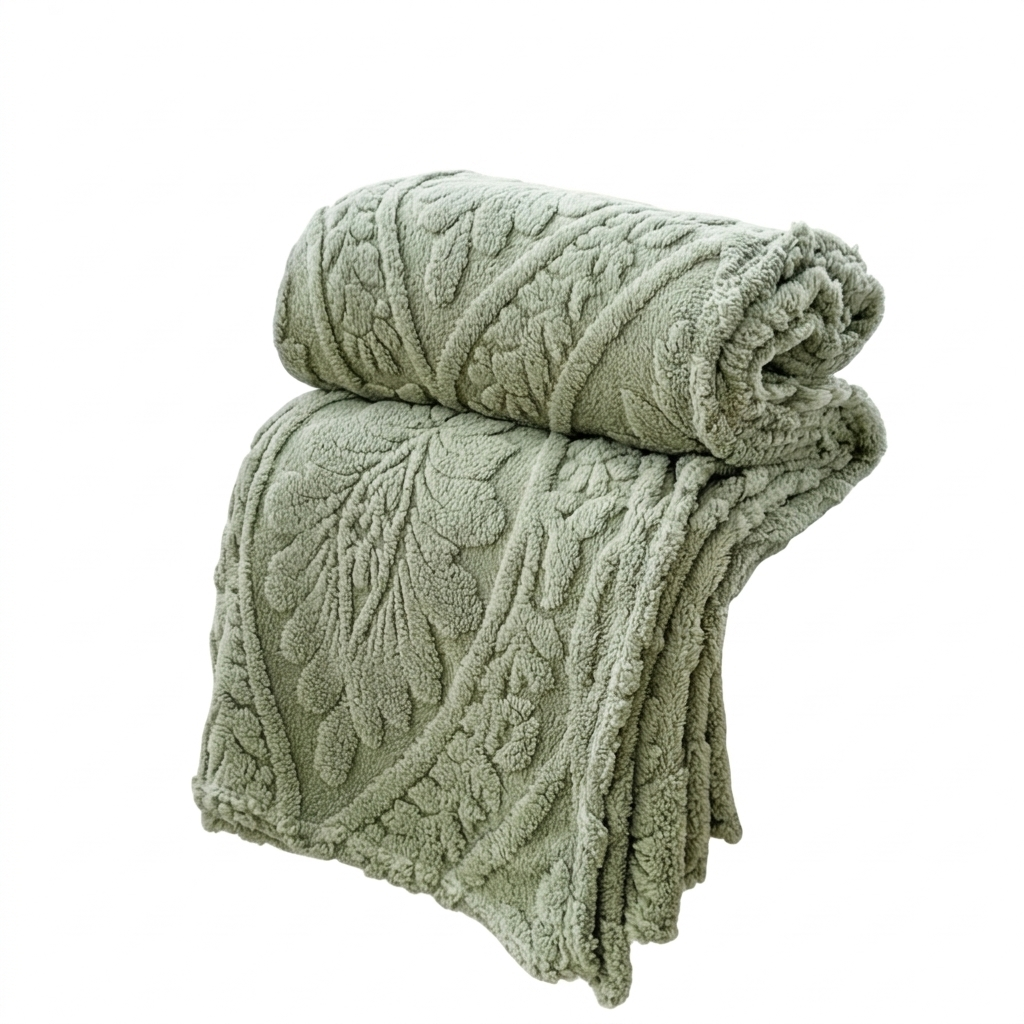 Geometric Jacquard Fleece Throw Blanket