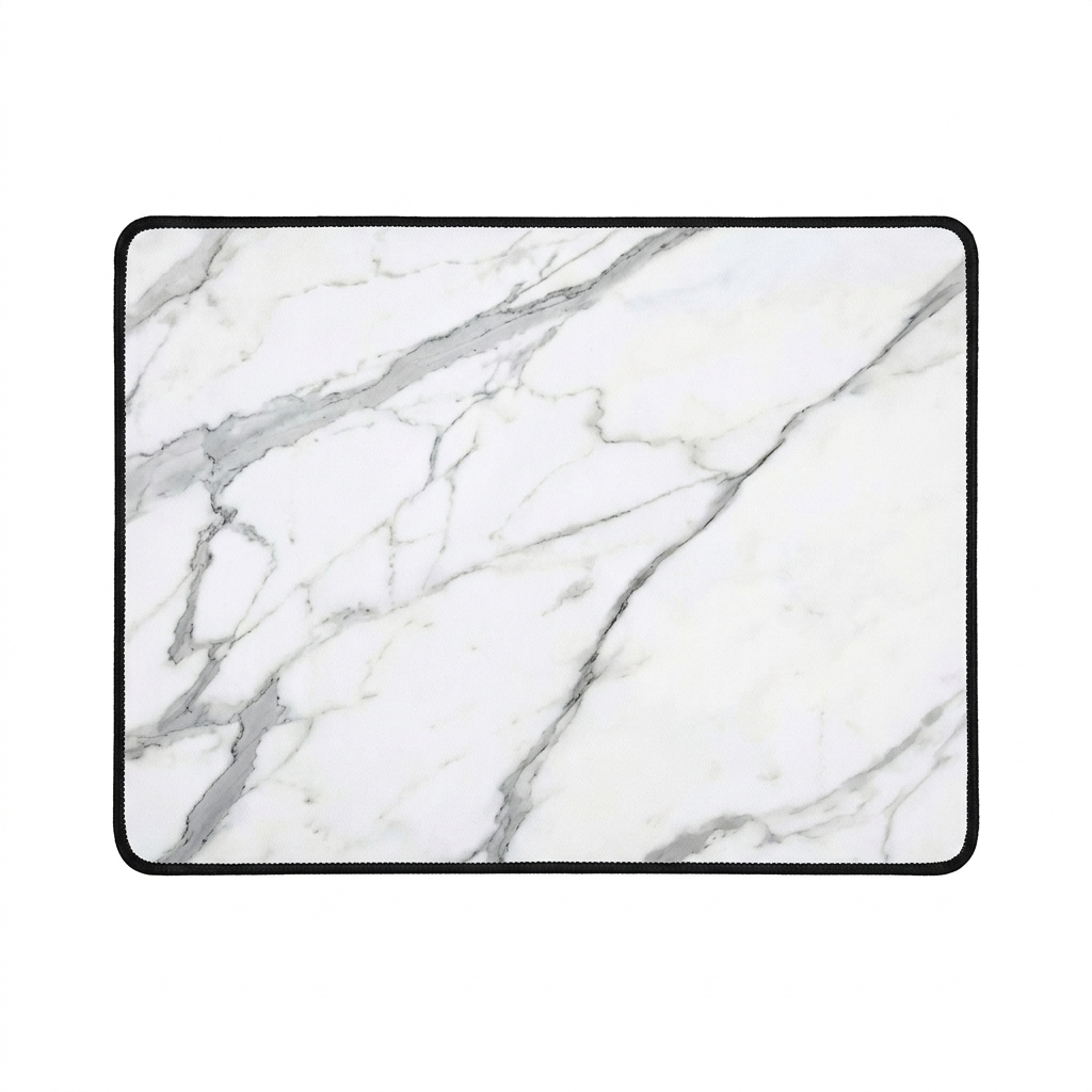 Black and White Marble Print Dish Drying Mat