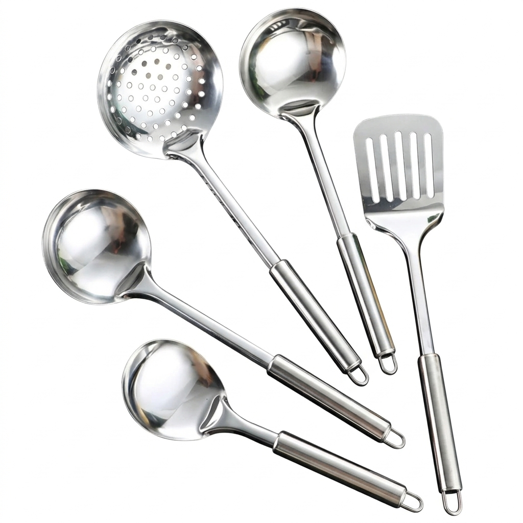 5 Piece Stainless Steel Cooking Utensil Set