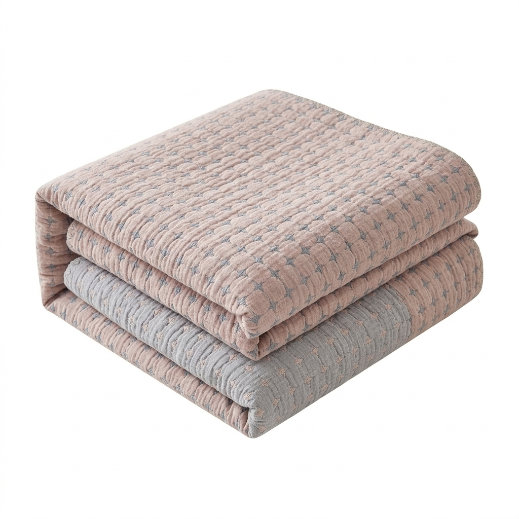 Reversible Matelassé Seersucker Cotton Blanket