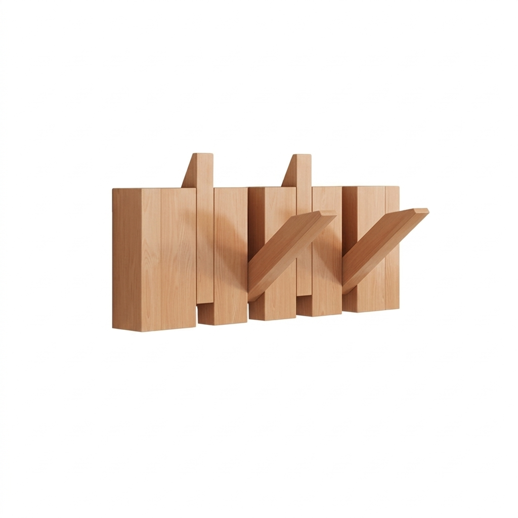Piano Wooden Foldable Flip Hook Wall Rack