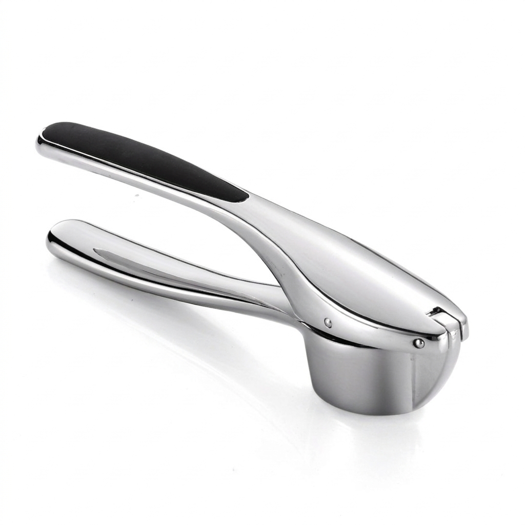 Stainless Steel Garlic Press With Non Slip Handle
