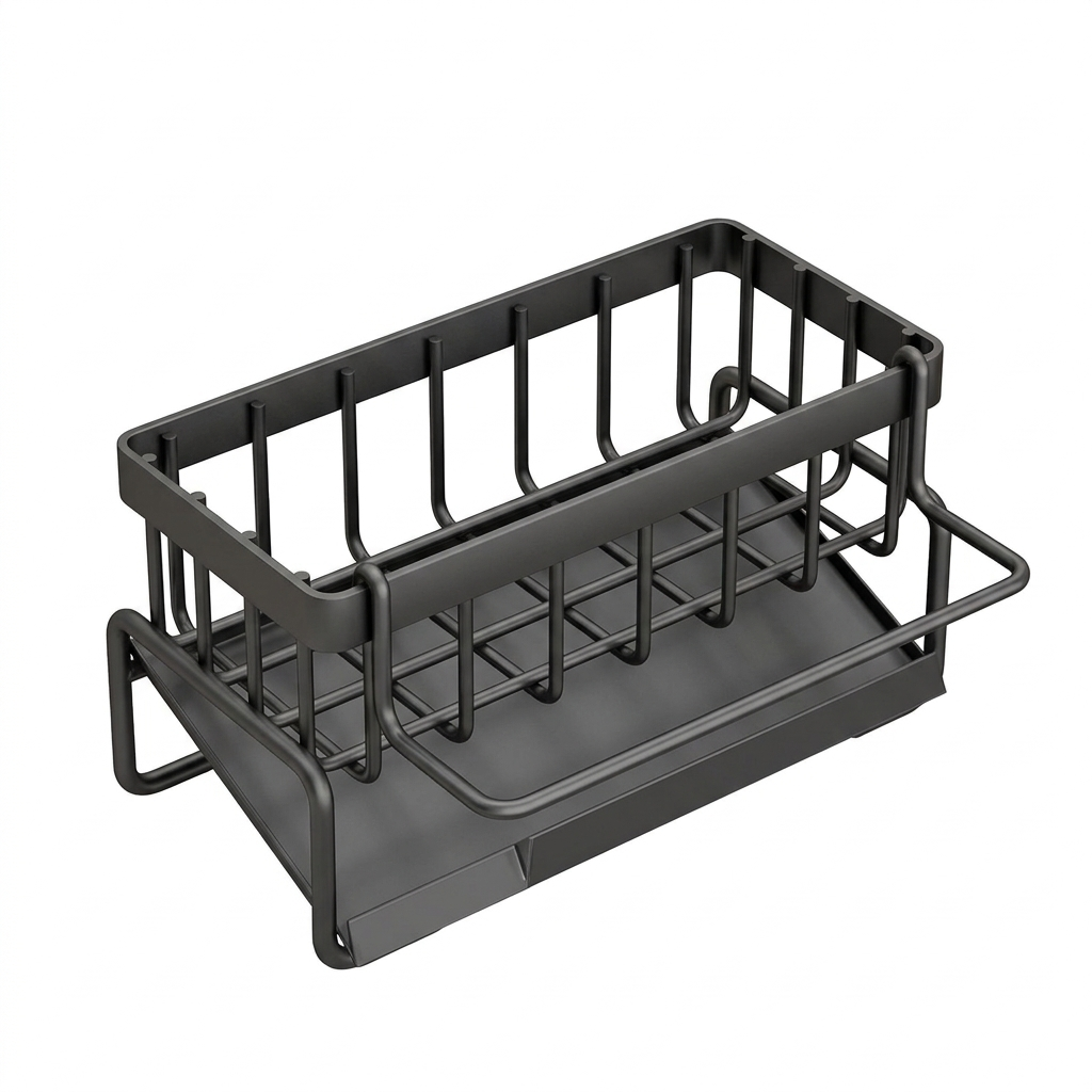 Self Draining All in One Sponge Soap and Cloth Rack