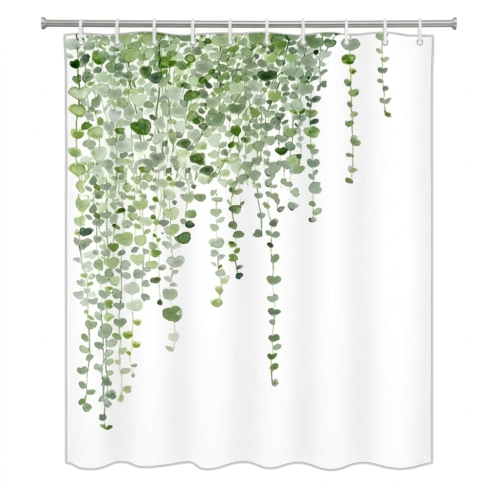Leaf Drop Vine Botanical Shower Curtain