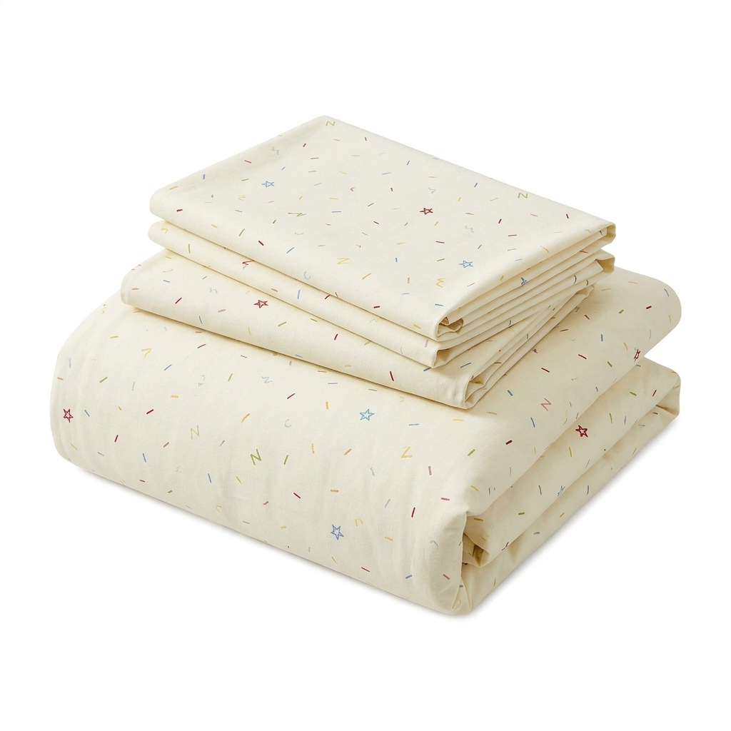 Creamy Pastel Colorful Sprinkles Print Bedding Set