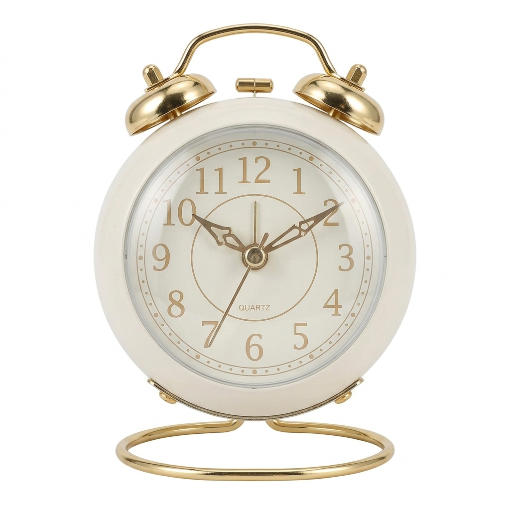 Round Vintage Table Alarm Clock