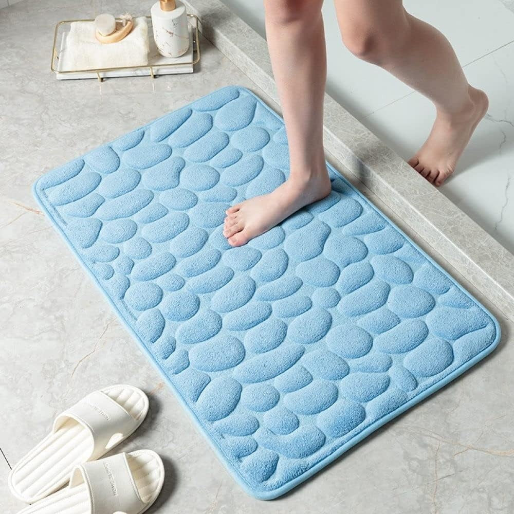 Cobblestone Embossed Absorbent Non Slip Bath Mat