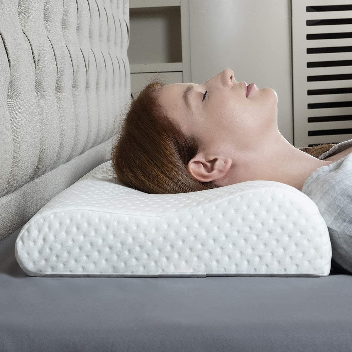 Dual Height Slow Rebound Memory Foam Pillow