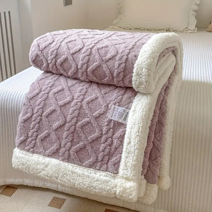 Snuggle Reversible Sherpa Fleece Blanket