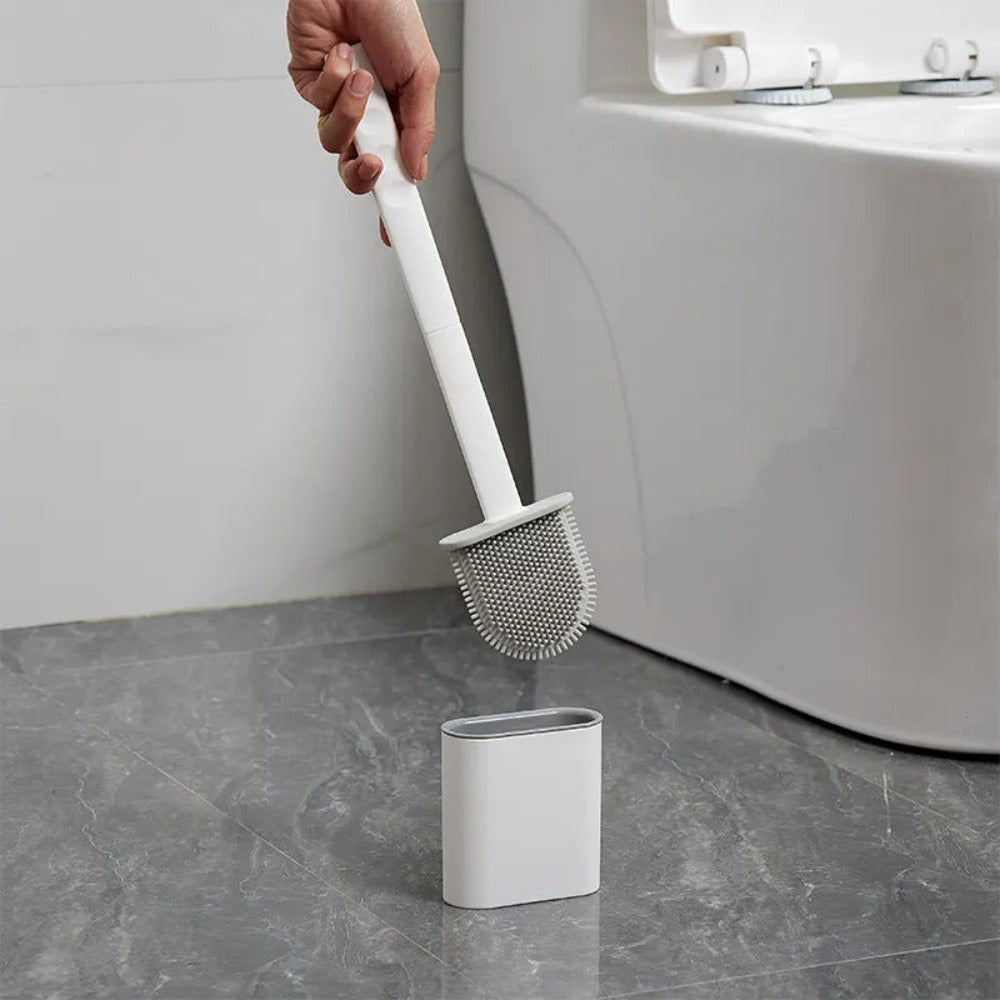 Silicone Toilet Brush With Wall Mount Holder