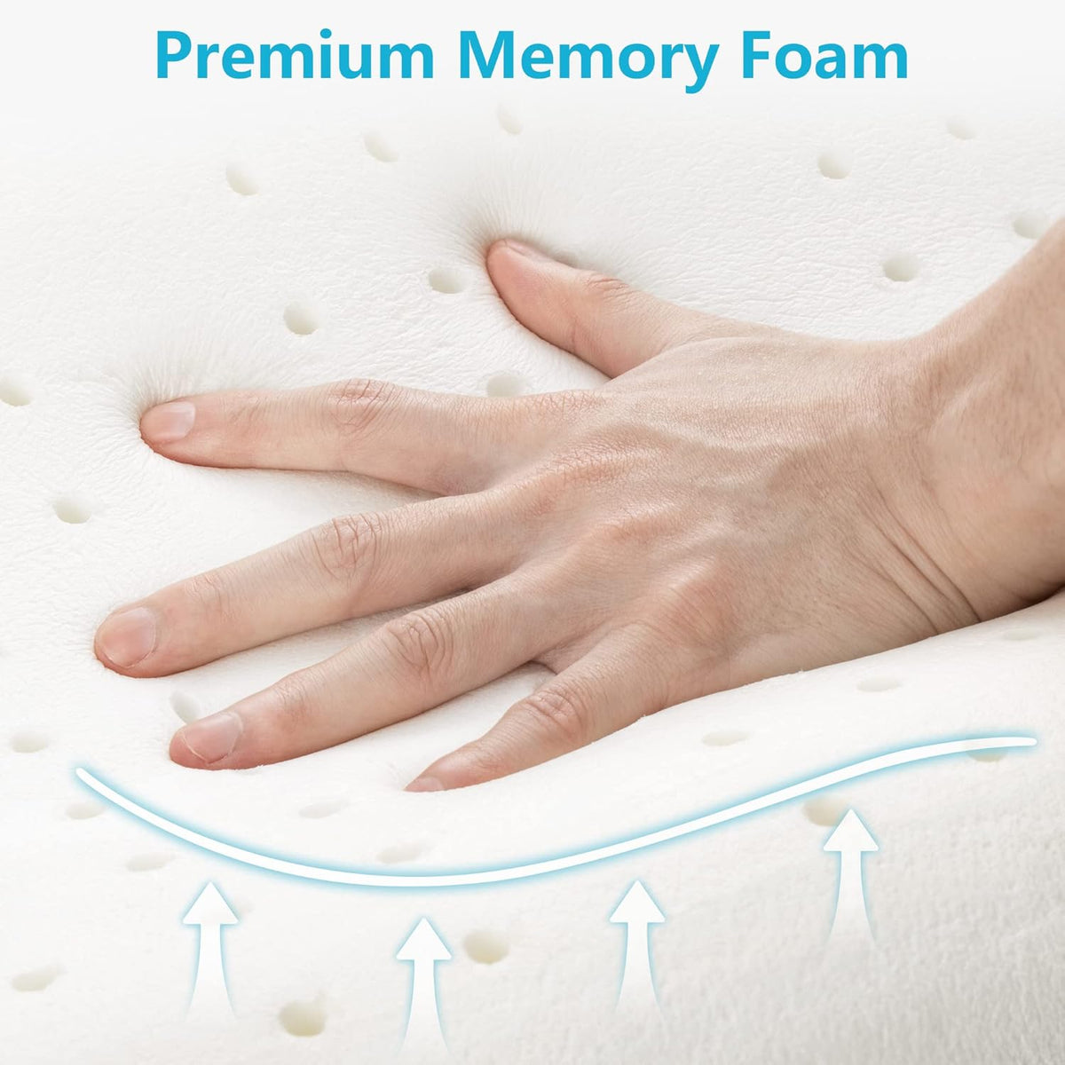 Dual Height Slow Rebound Memory Foam Pillow