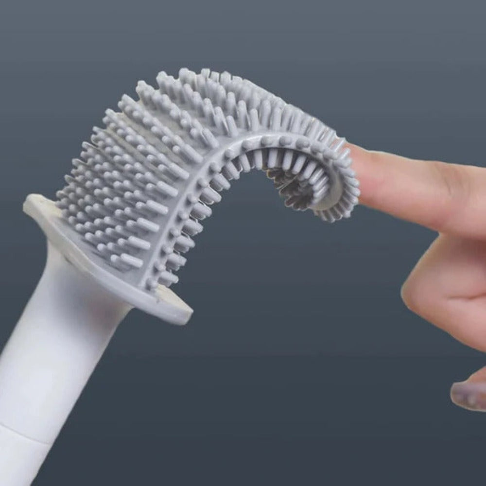 Silicone Toilet Brush With Wall Mount Holder