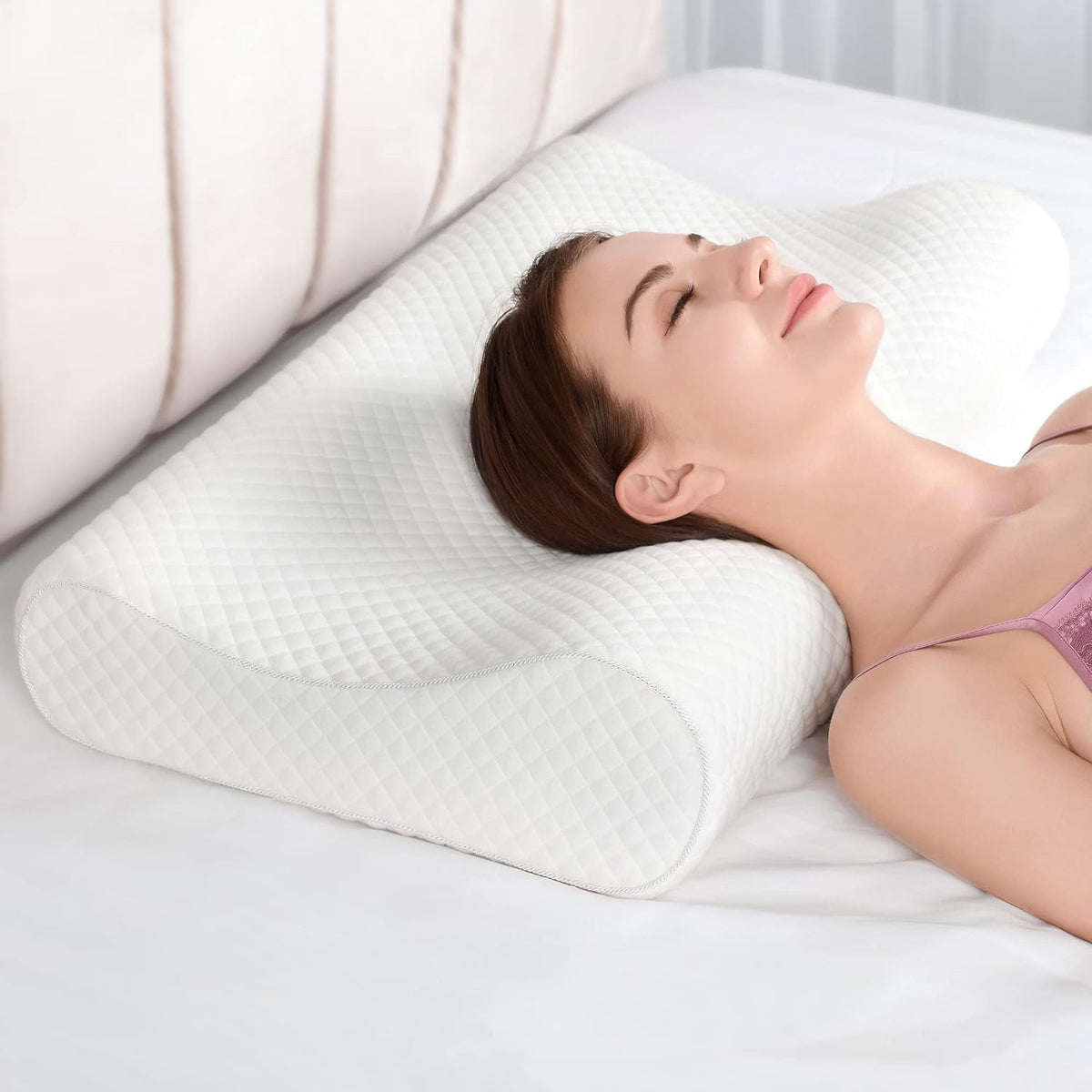 Dual Height Slow Rebound Memory Foam Pillow