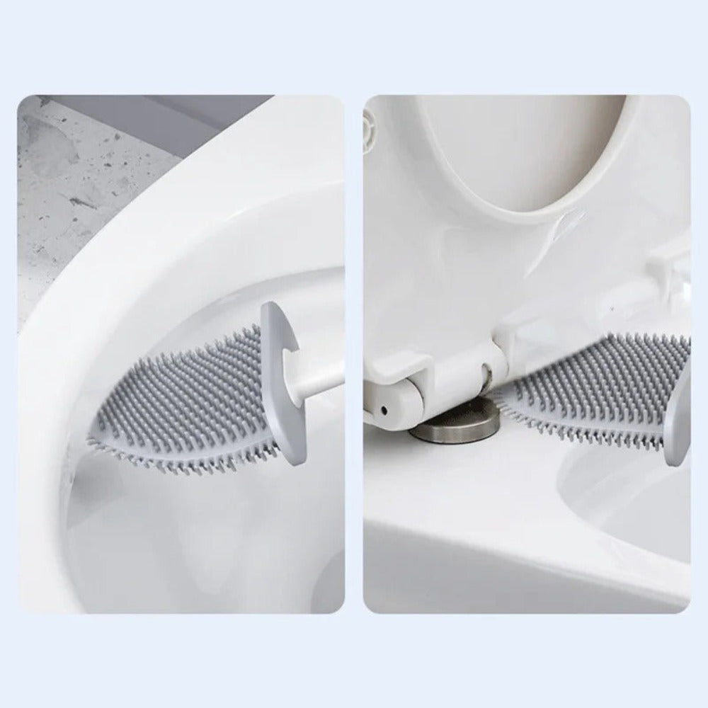 Silicone Toilet Brush With Wall Mount Holder