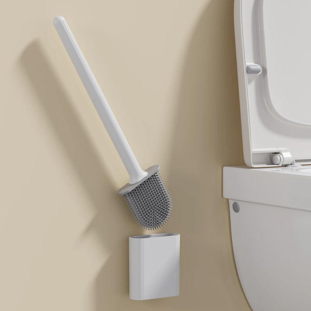 Silicone Toilet Brush With Wall Mount Holder