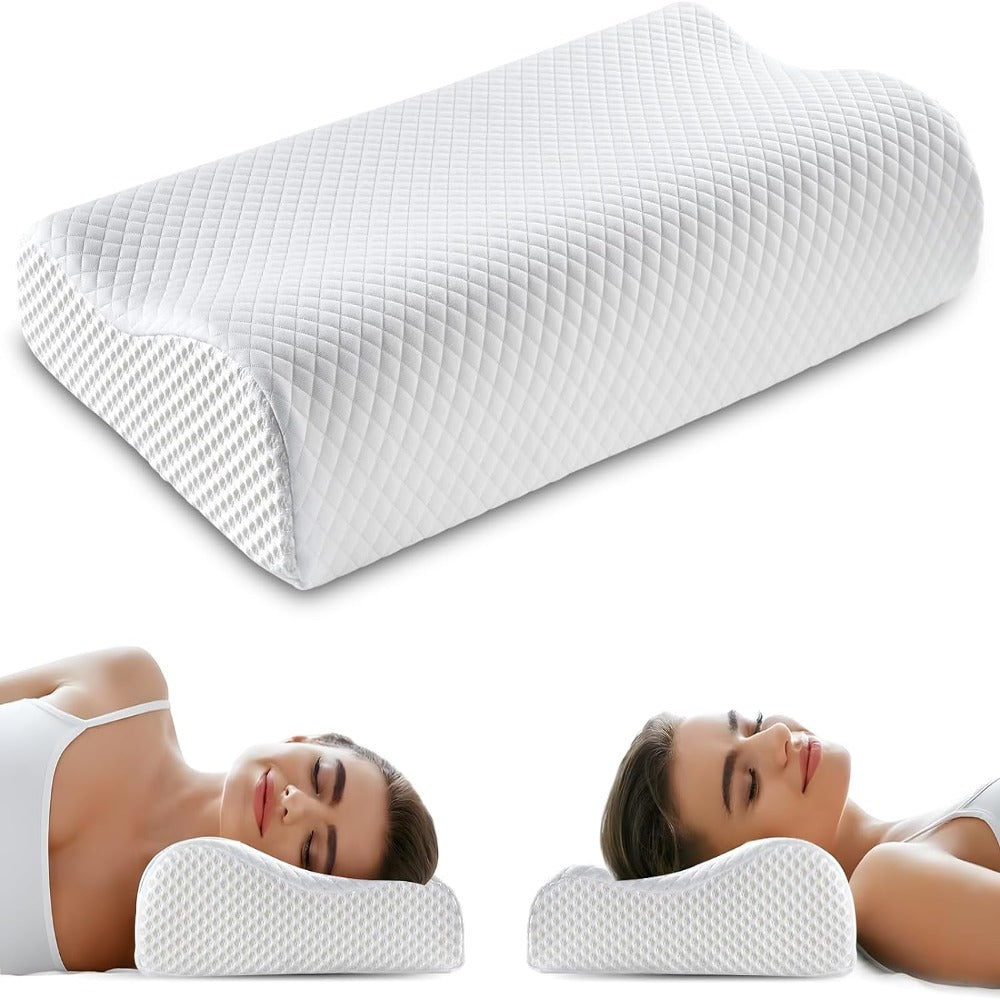 Dual Height Slow Rebound Memory Foam Pillow
