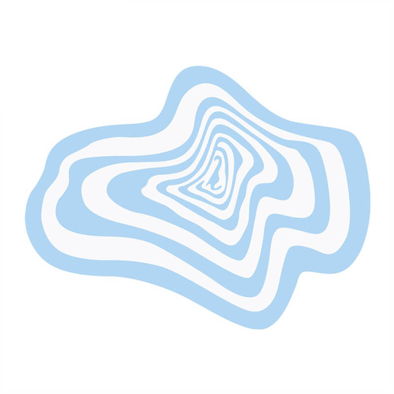 Trippy Hypno Blob Fluffy Accent Rug