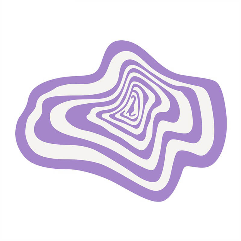 Trippy Hypno Blob Fluffy Accent Rug