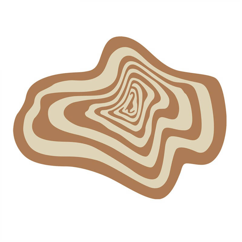 Trippy Hypno Blob Fluffy Accent Rug