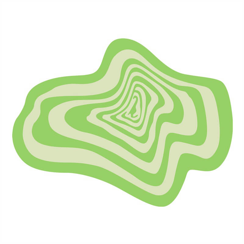 Trippy Hypno Blob Fluffy Accent Rug
