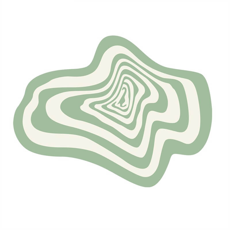 Trippy Hypno Blob Fluffy Accent Rug