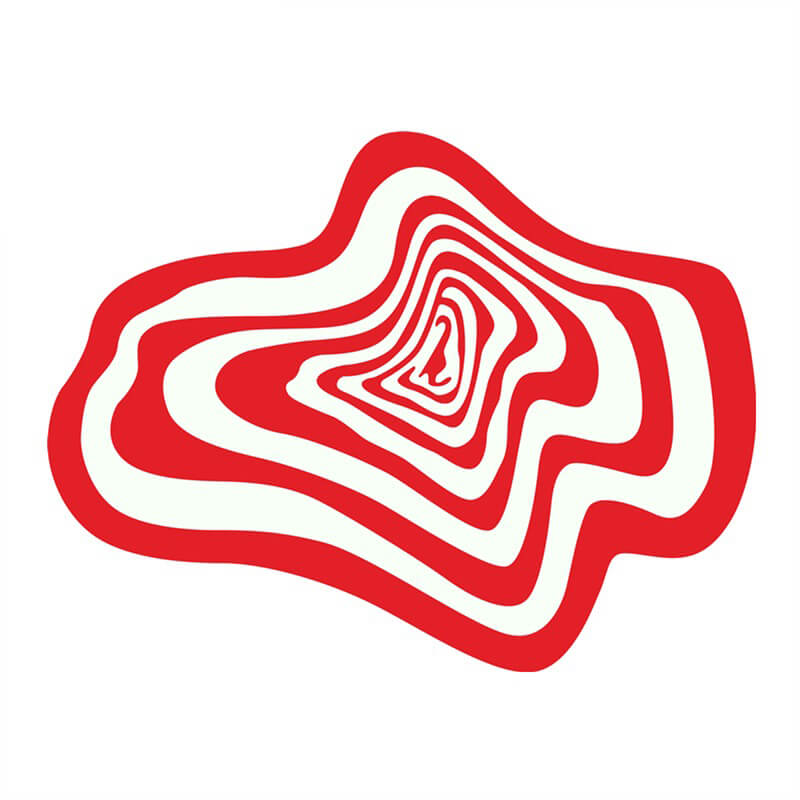 Trippy Hypno Blob Fluffy Accent Rug