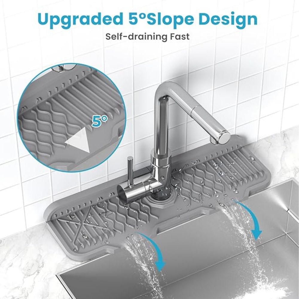 Aqua Slope sink faucet mat detail view