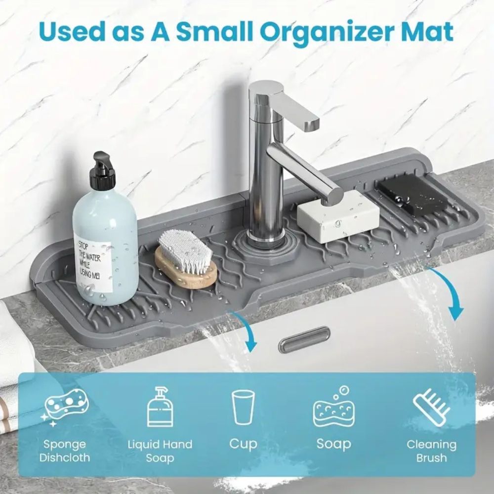 Aqua Slope sink faucet mat alternate view