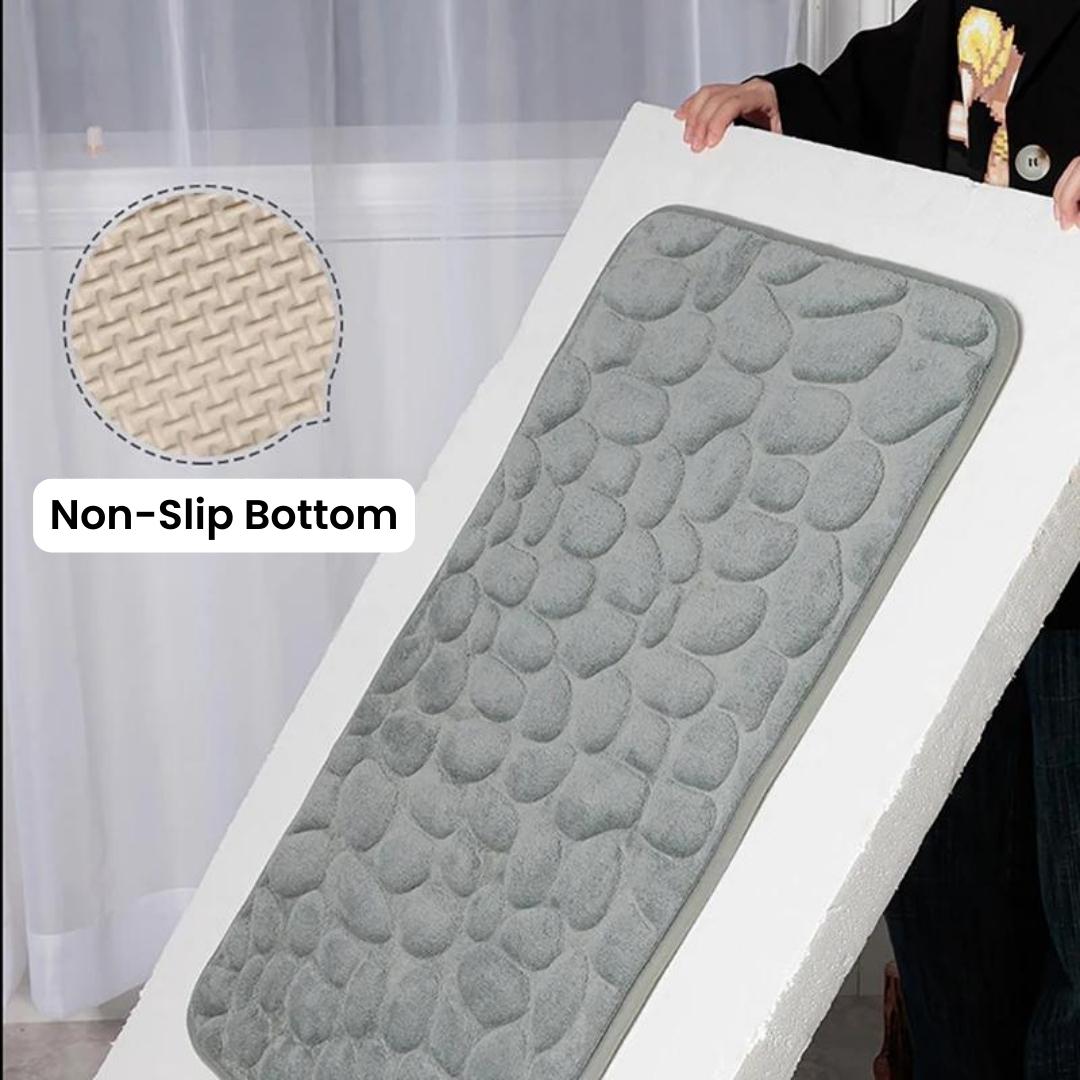 Casa cobblestone bath mat non slip backing