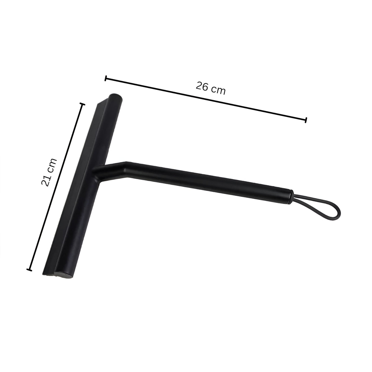 Classic silicone shower squeegee in a bathroom