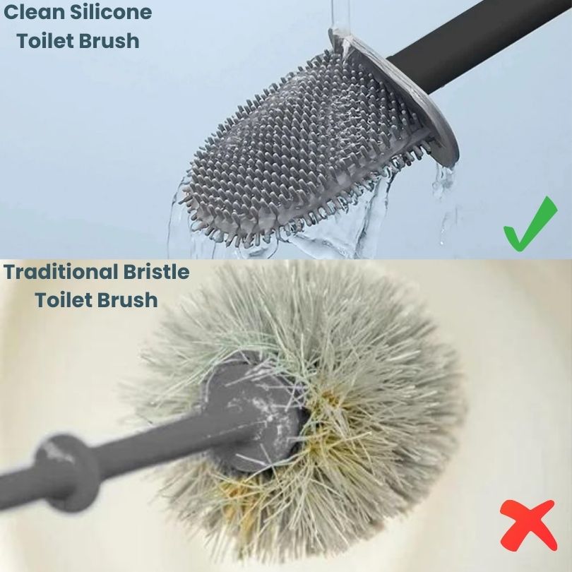 Silicone toilet brush with holder product view