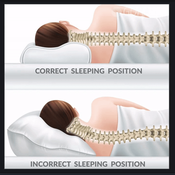 Memory foam pillow detail view