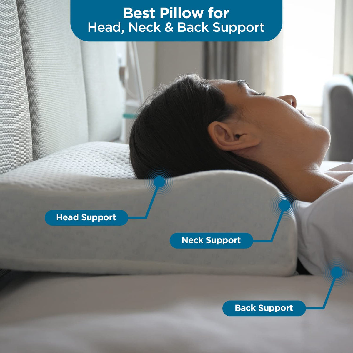 Memory foam pillow styled view