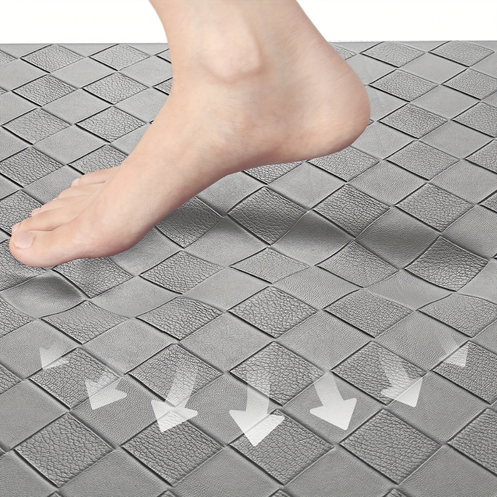 Cushioned kitchen runner mat detail view
