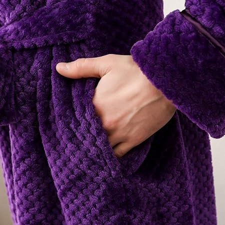 Unisex fleece bathrobe color options
