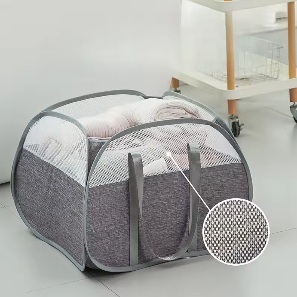 Easy Move laundry basket mesh panels