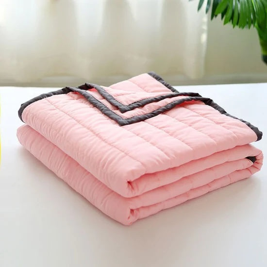 Cooling blanket in a bedroom