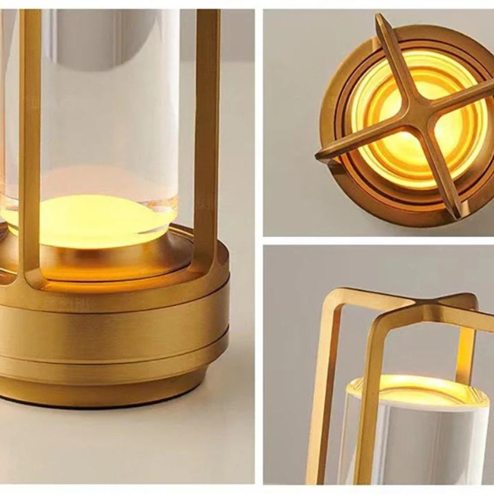 Close up of the Kaelis lantern base, top and frame details
