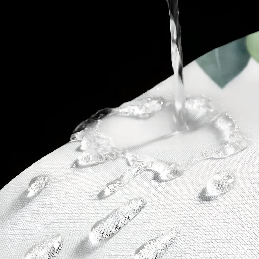 Leaf drop vine shower curtain detail view