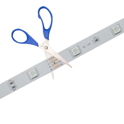 Oriel RGB LED Light Strip coil cut to length with scissors
