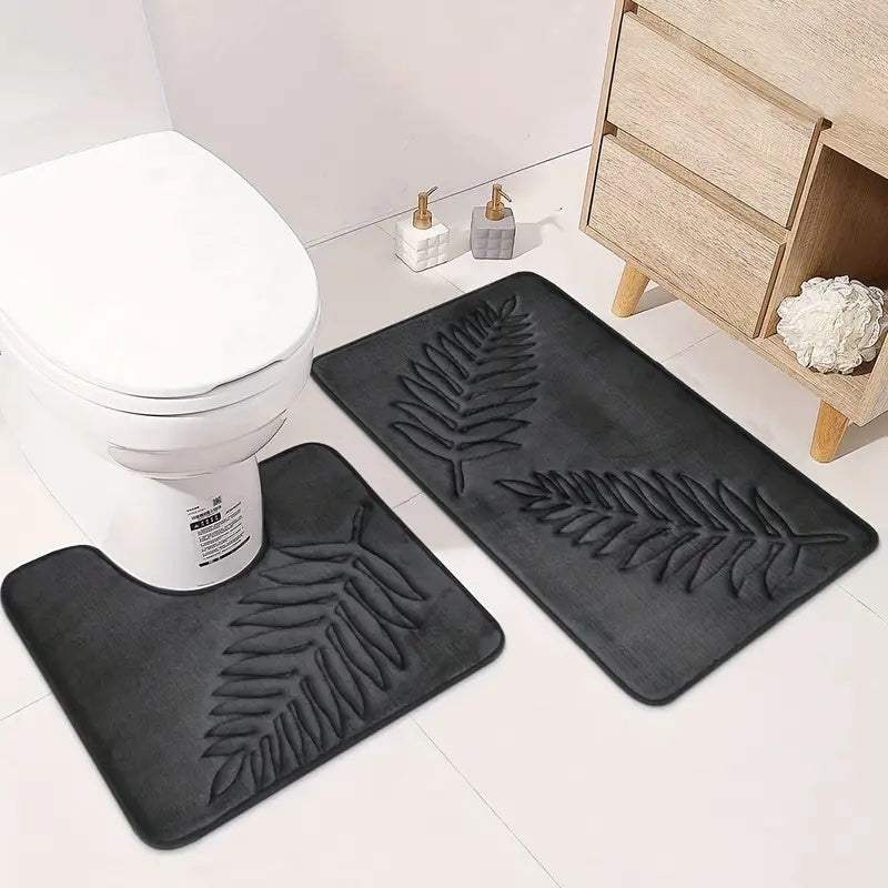 Lush Leaf U contour mat around a toilet