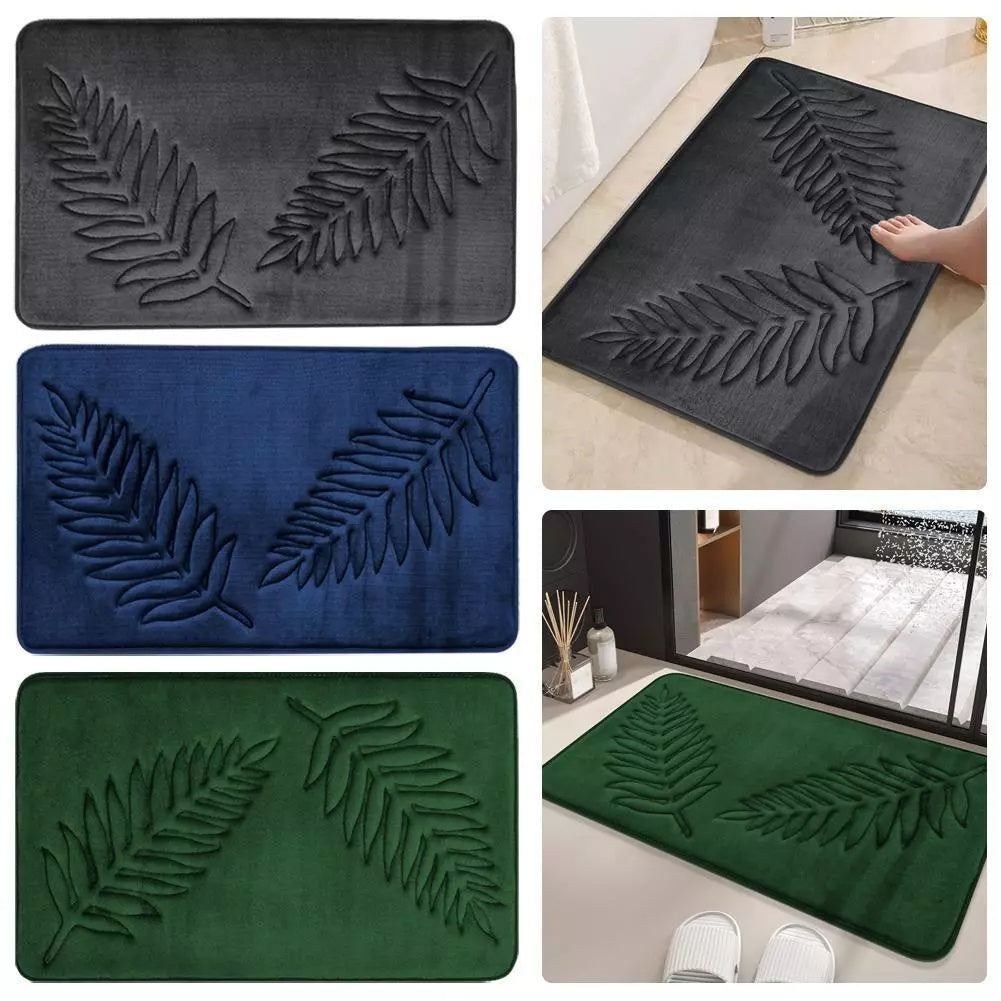 Lush Leaf bath mat set colors
