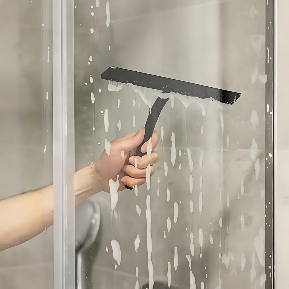 Modern silicone shower squeegee with hook