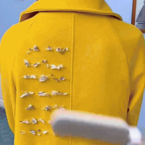 Double sided lint remover shown in use