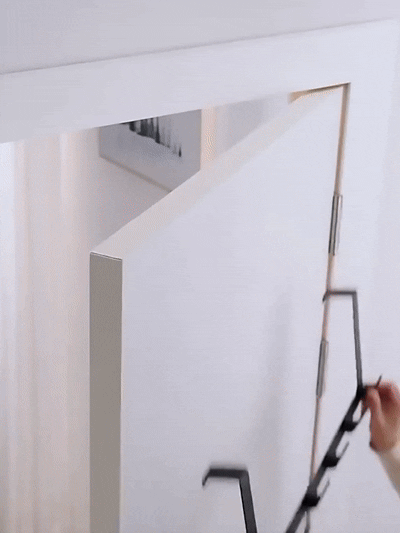 Quick Hang 5 hook door rack shown in use