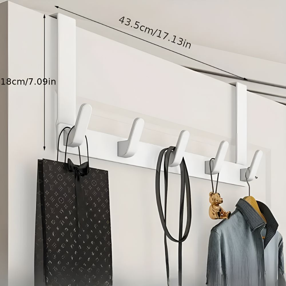 Quick Hang 5 hook door rack close up detail