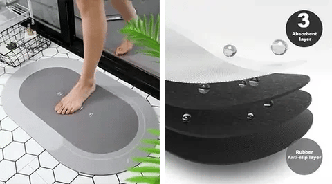 Super absorbent non slip bath mat detail view 2