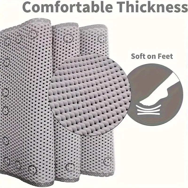 Soft foam bathtub mat in a bathtub